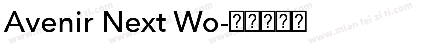 Avenir Next Wo字体转换